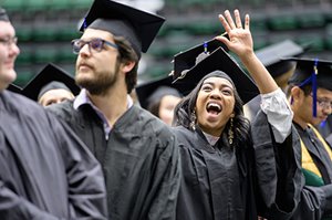 College of Business students at graduation